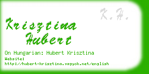 krisztina hubert business card